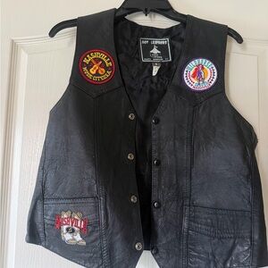 Genuine Leather Nashville Country Music Vest Size Small
